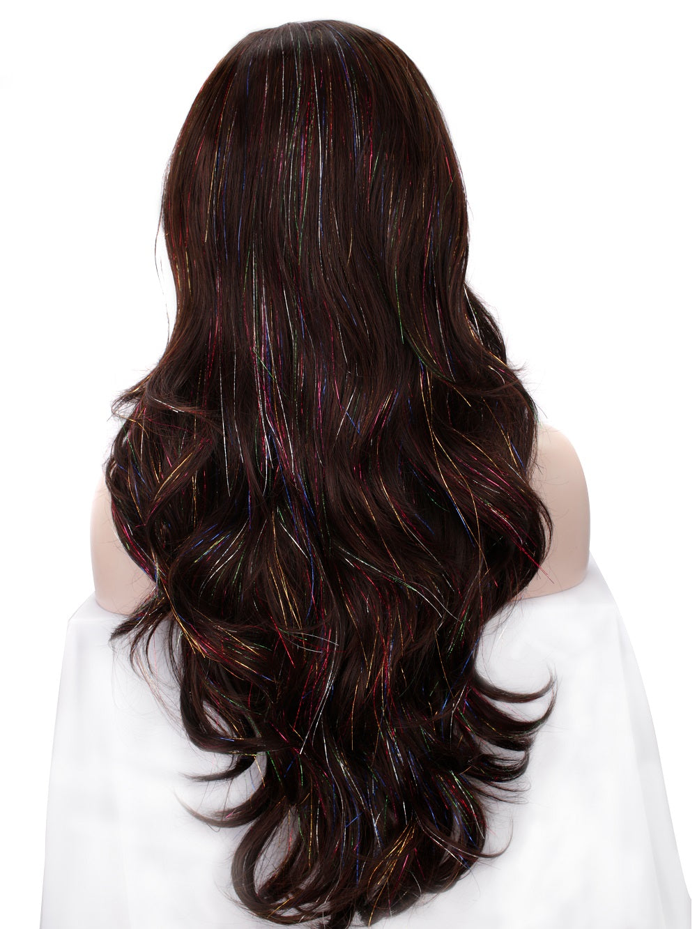 Premium Wig - Copper Blend Shiny Tinsel Lace Front Tinsel-Lace Front Wig-UNIQSO EU