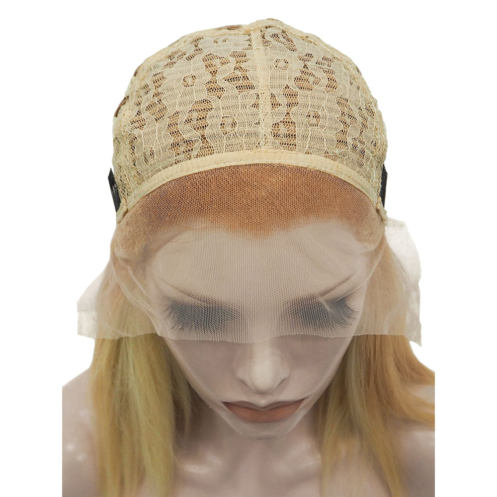 Premium Wig - Khaki Lemon Medium Straight Lace Front Wig-Lace Front Wig-UNIQSO EU