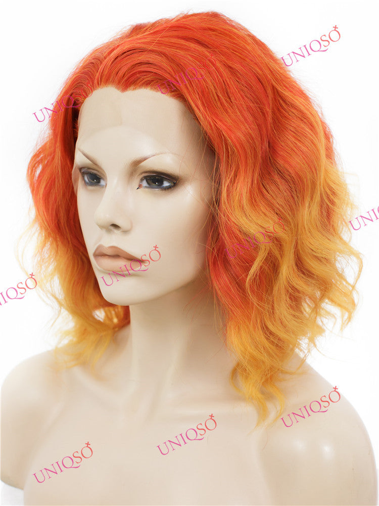 Premium Wig - Lace Front Cherry Red Wig (Cascading Curls)-Lace Front Wig-UNIQSO EU