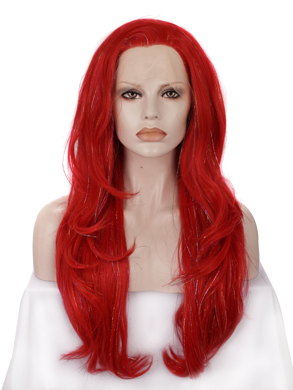 Premium Wig - Poppy Red Layered Lace Front Tinsel-Lace Front Wig-UNIQSO EU