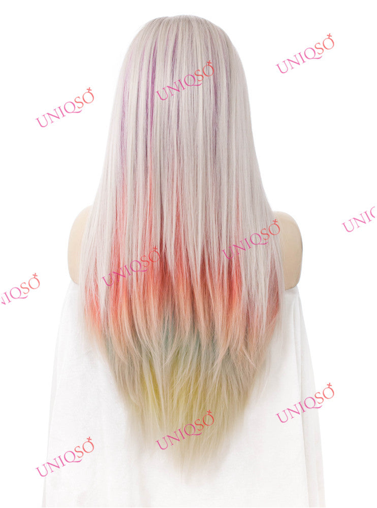 Premium Wig - Strawberry Blonde with Aqua Mint Under Lights Lace Front Wig-Lace Front Wig-UNIQSO EU