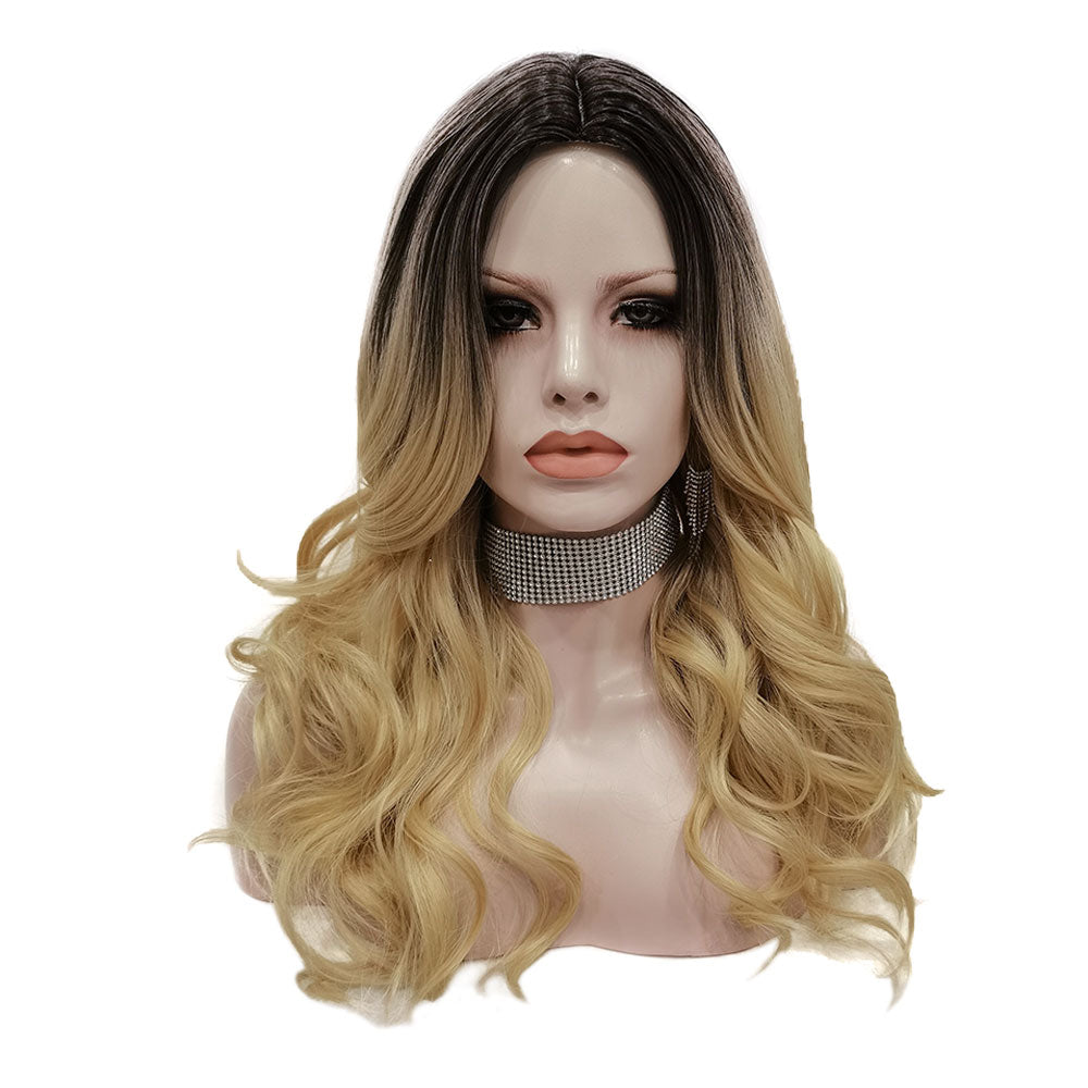 Rooted Dusty Blonde Long Wavy Daily Wig-Daily Wig-UNIQSO EU