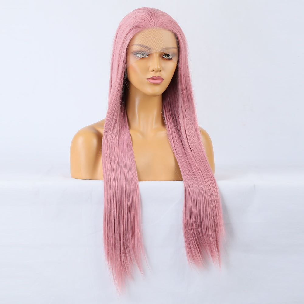 Rosy Berry Long Straight Lace Front Wig-Lace Front Wig-UNIQSO EU