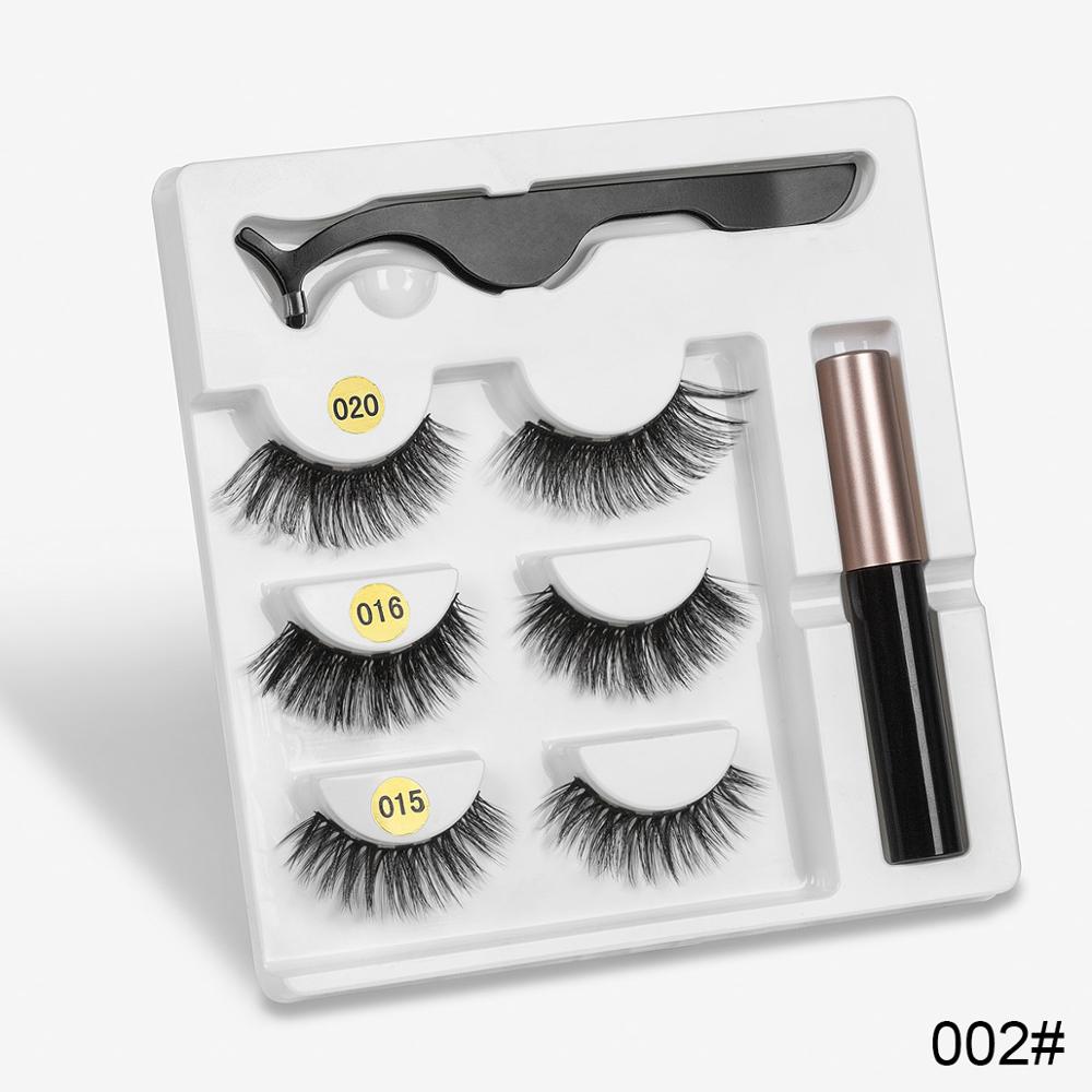 Sexy Sheep Mixed Designs Faux Mink Magnetic Eyelashes Kit Set (3 Pairs)-Magnetic Eyelash-UNIQSO EU