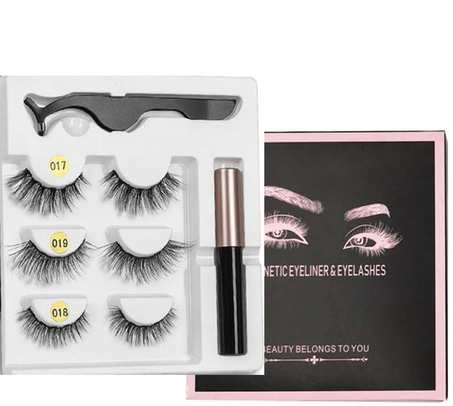 Sexy Sheep Mixed Designs Faux Mink Magnetic Eyelashes Kit Set (3 Pairs)-Magnetic Eyelash-UNIQSO EU
