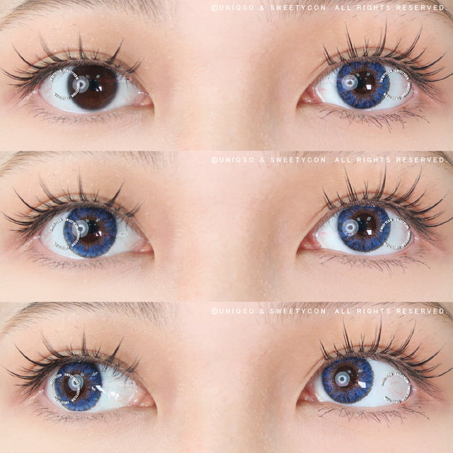 Sweety 3 Tones Blue (1 lens/pack)-Colored Contacts-UNIQSO EU