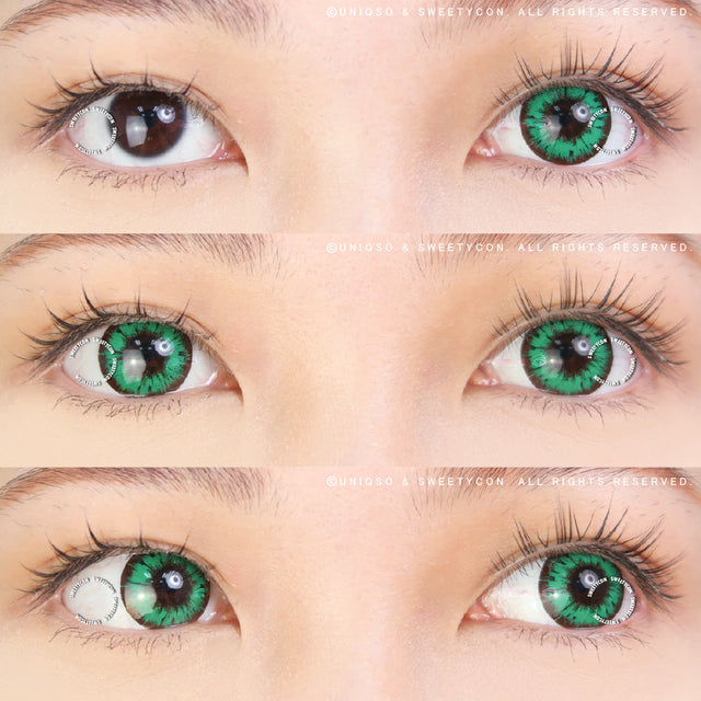 Sweety Akaten Green (1 lens/pack)-Colored Contacts-UNIQSO EU