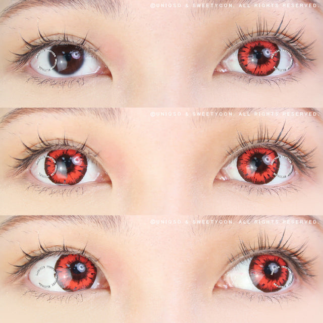 Sweety Akaten Red (1 lens/pack)-Colored Contacts-UNIQSO EU