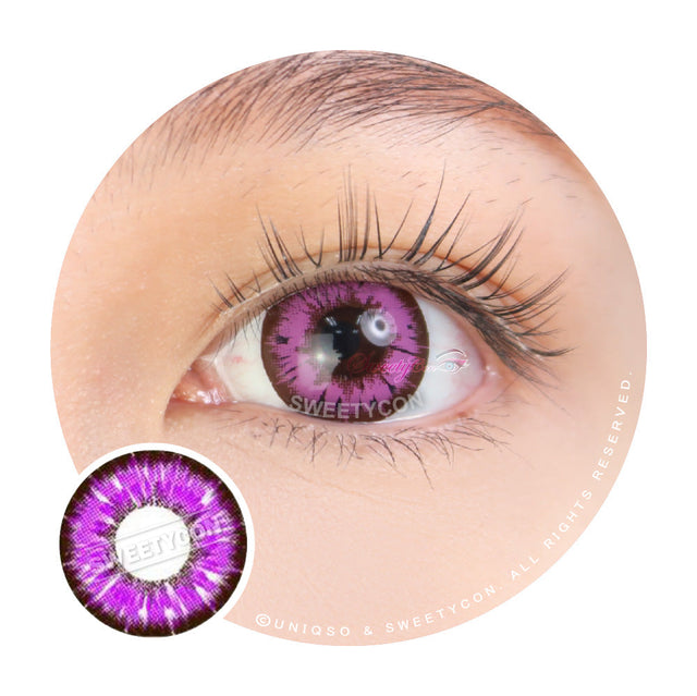 Sweety Akaten Violet (1 lens/pack)-Colored Contacts-UNIQSO EU