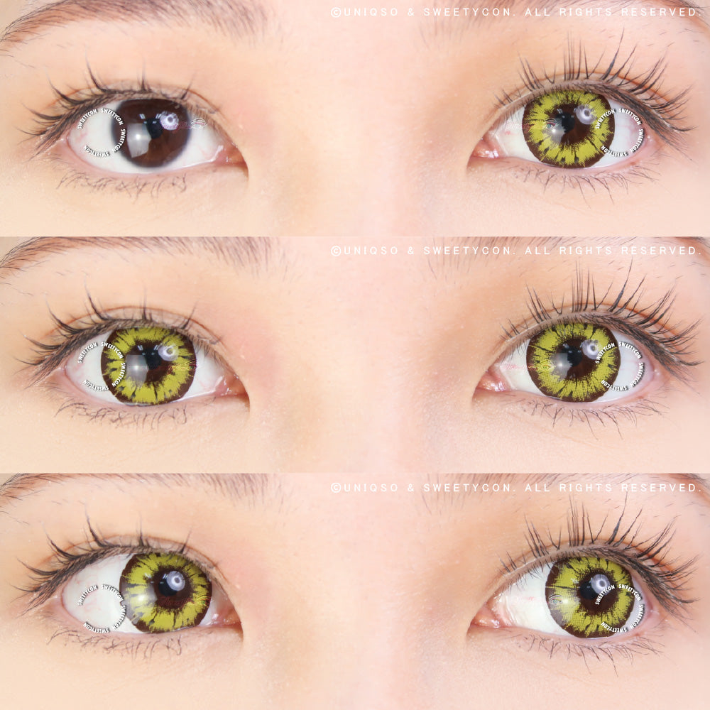 Sweety Akaten Yellow (1 lens/pack)-Colored Contacts-UNIQSO EU