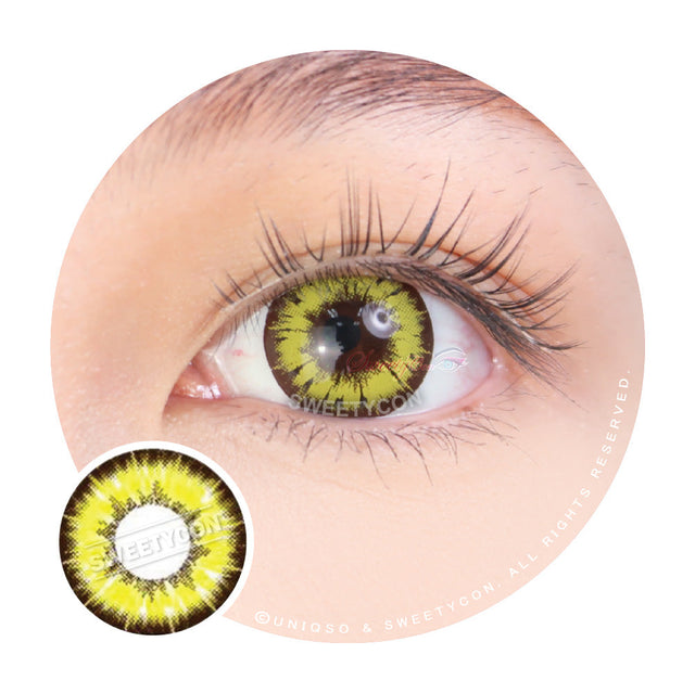 Sweety Akaten Yellow (1 lens/pack)-Colored Contacts-UNIQSO EU