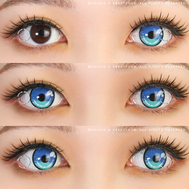 Sweety Anime 2 Cyan Turquoise (1 lens/pack)-Colored Contacts-UNIQSO EU