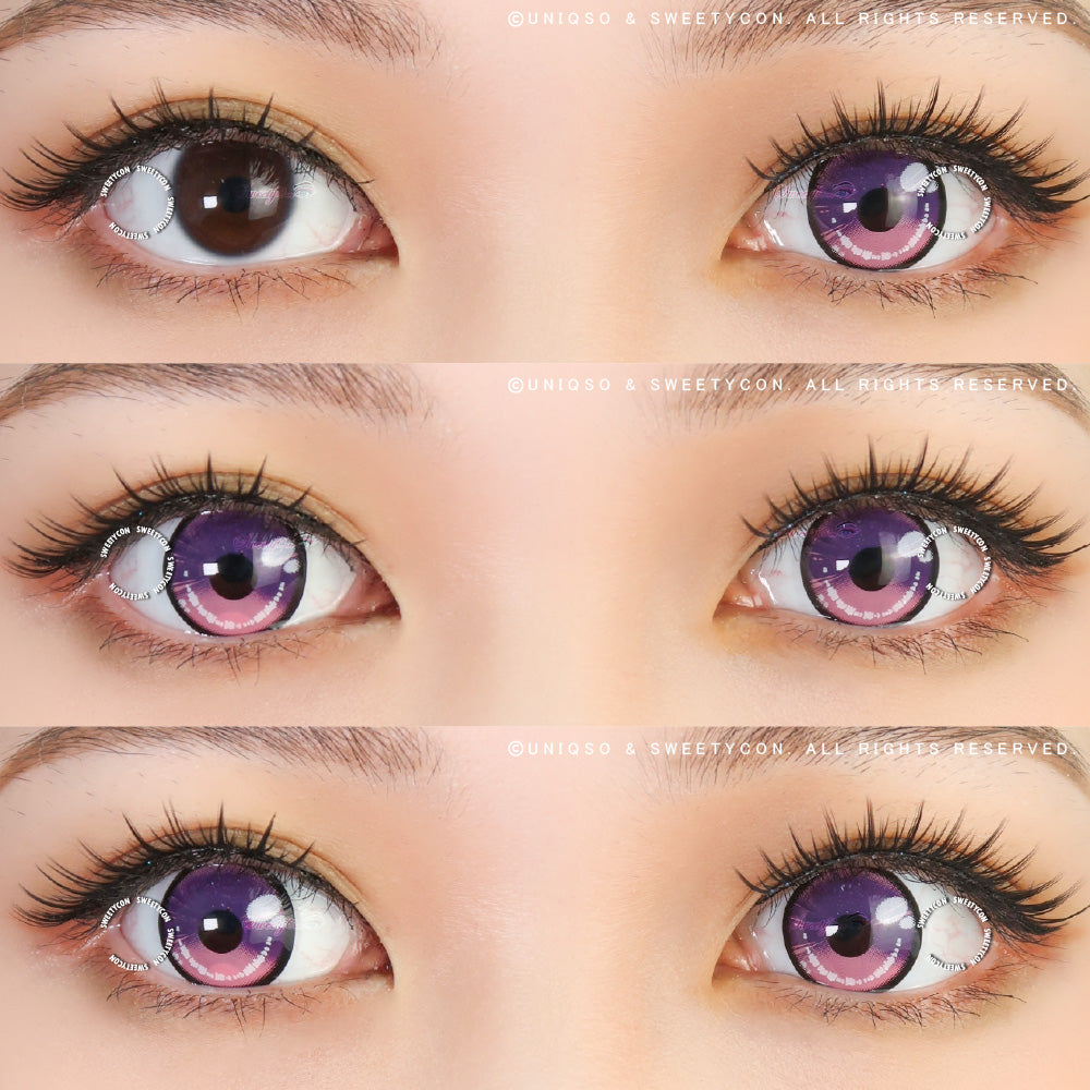 Sweety Anime 2 Purple Pink (1 lens/pack)-Colored Contacts-UNIQSO EU