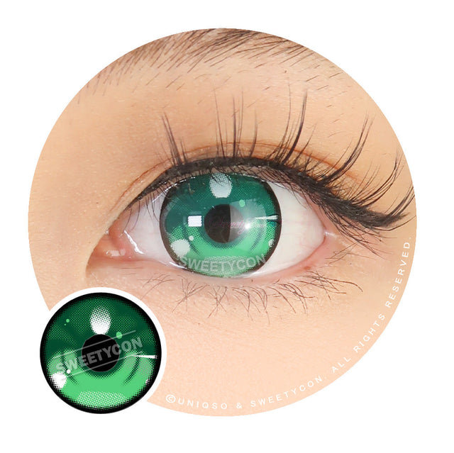Sweety Anime 3 Green (1 lens/pack)-Colored Contacts-UNIQSO EU
