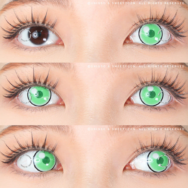 Sweety Anime Cloud Rim Green (1 lens/pack)-Colored Contacts-UNIQSO EU