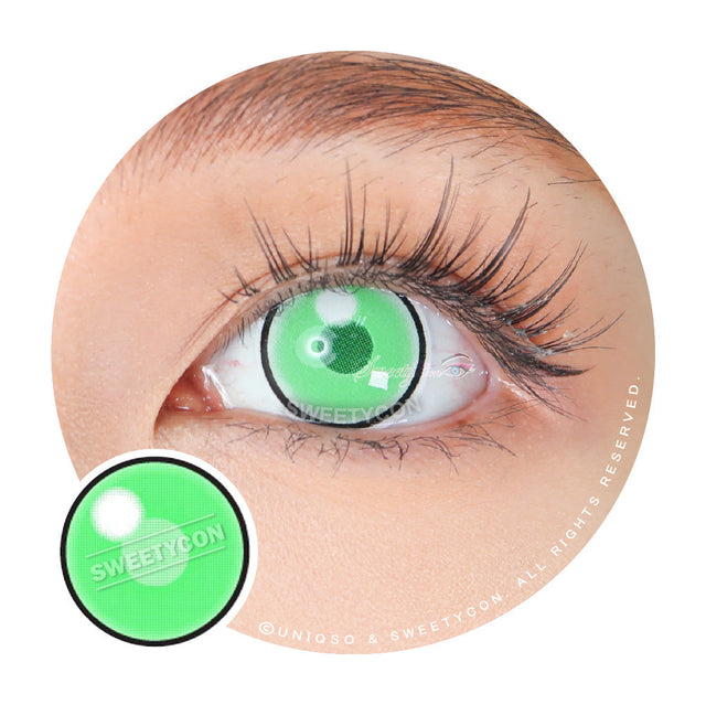 Sweety Anime Cloud Rim Green (1 lens/pack)-Colored Contacts-UNIQSO EU