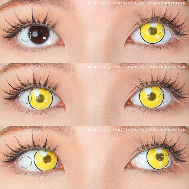 Sweety Anime Cloud Rim Yellow (1 lens/pack)-Colored Contacts-UNIQSO EU