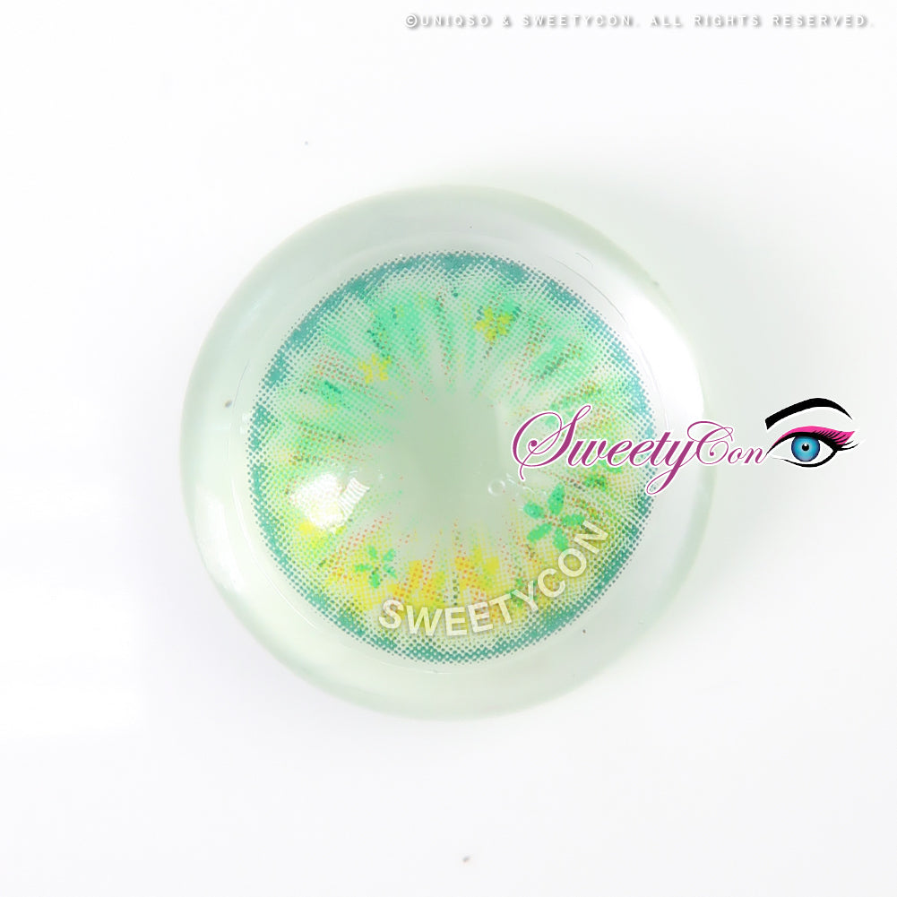 Sweety Anime Flower Green (1 lens/pack)-Colored Contacts-UNIQSO EU