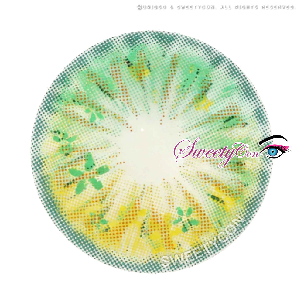 Sweety Anime Flower Green (1 lens/pack)-Colored Contacts-UNIQSO EU