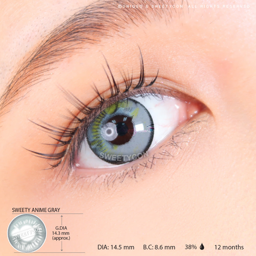 Sweety Anime Grey (1 lens/pack)-Colored Contacts-UNIQSO EU