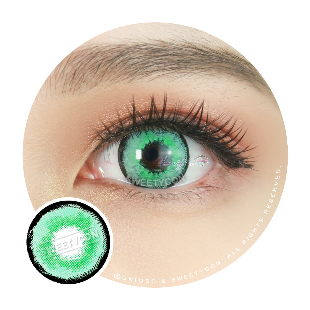 Sweety Aquaman Cyan Green (1 lens/pack)-Colored Contacts-UNIQSO EU