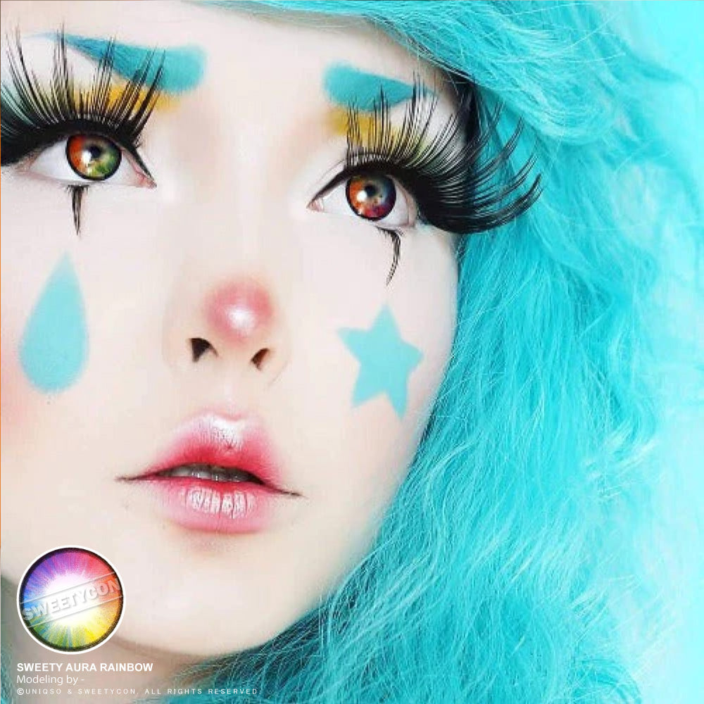 Sweety Aura Rainbow (1 lens/pack)-Colored Contacts-UNIQSO EU