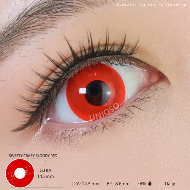 Sweety Crazy Bloody Red - 1 Day Disposable (1 lens/pack)-Crazy Contacts-UNIQSO EU