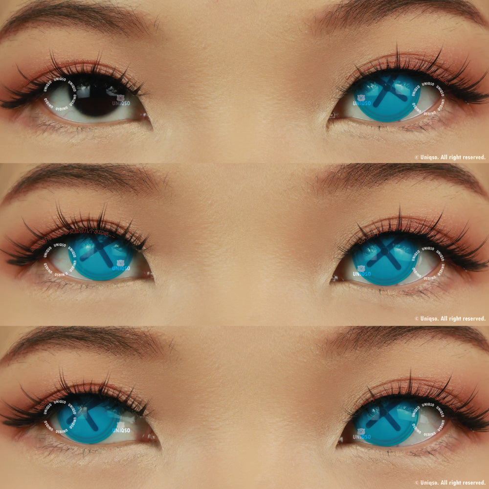 Sweety Crazy Button Eye Blue (1 lens/pack)-Crazy Contacts-UNIQSO EU