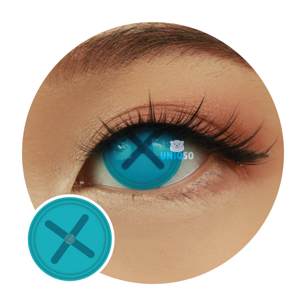 Sweety Crazy Button Eye Blue (1 lens/pack)-Crazy Contacts-UNIQSO EU