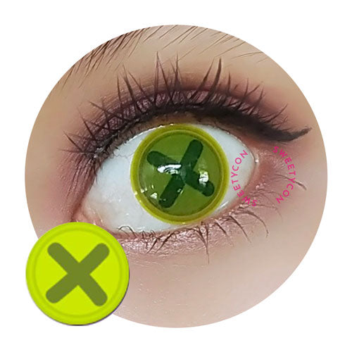 Sweety Crazy Button Eye - Charteuse (1 lens/pack)-Crazy Contacts-UNIQSO EU