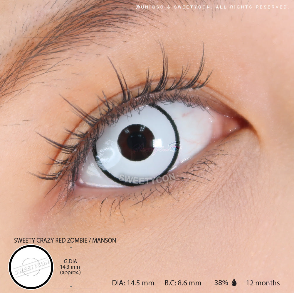 Sweety Crazy Corunus / White Zombie / Manson II (1 lens/pack)-Crazy Contacts-UNIQSO EU