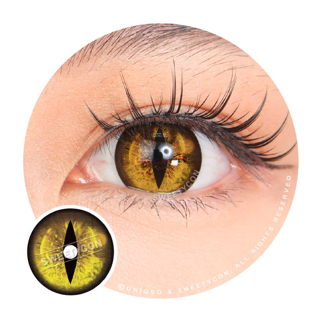 Sweety Crazy Gold Demon Eye / Cat Eye (New) (1 lens/pack)-Crazy Contacts-UNIQSO EU