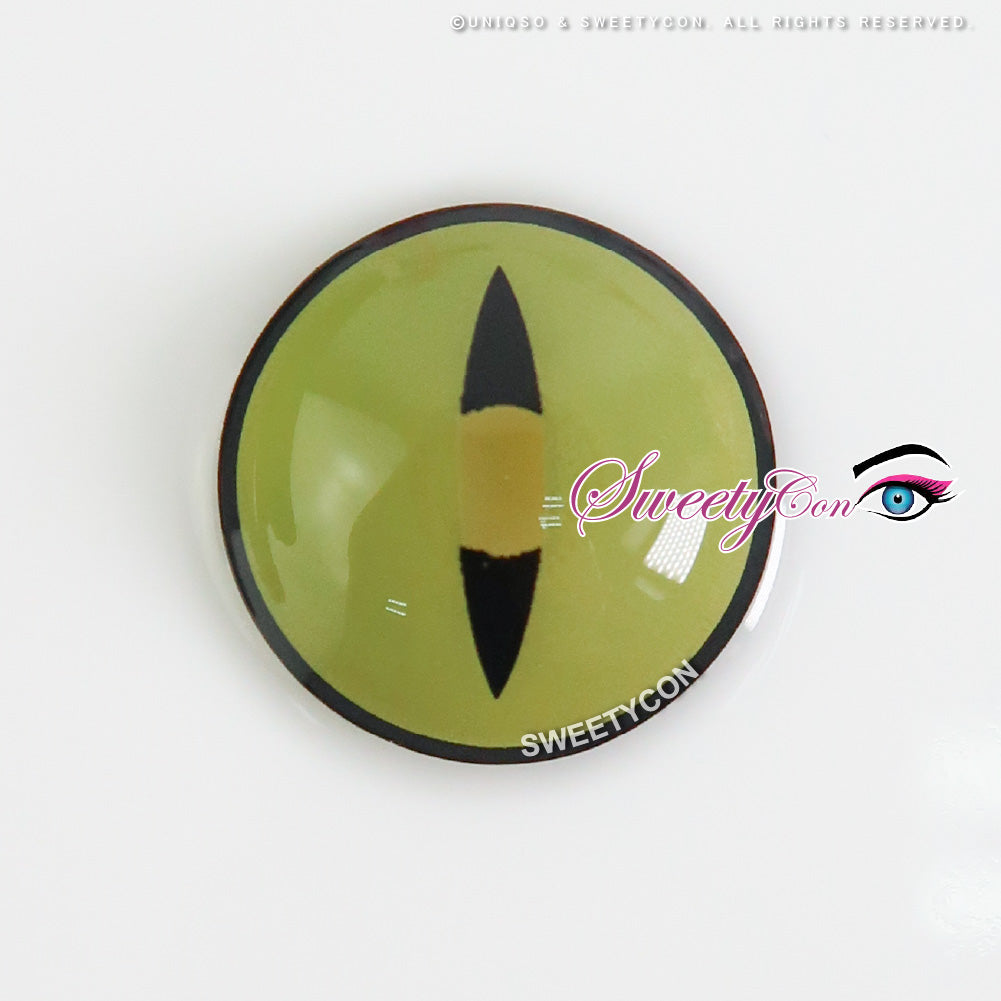 Sweety Crazy Lens Yellow Demon Eye Black Slit (1 lens/pack)-Colored Contacts-UNIQSO EU
