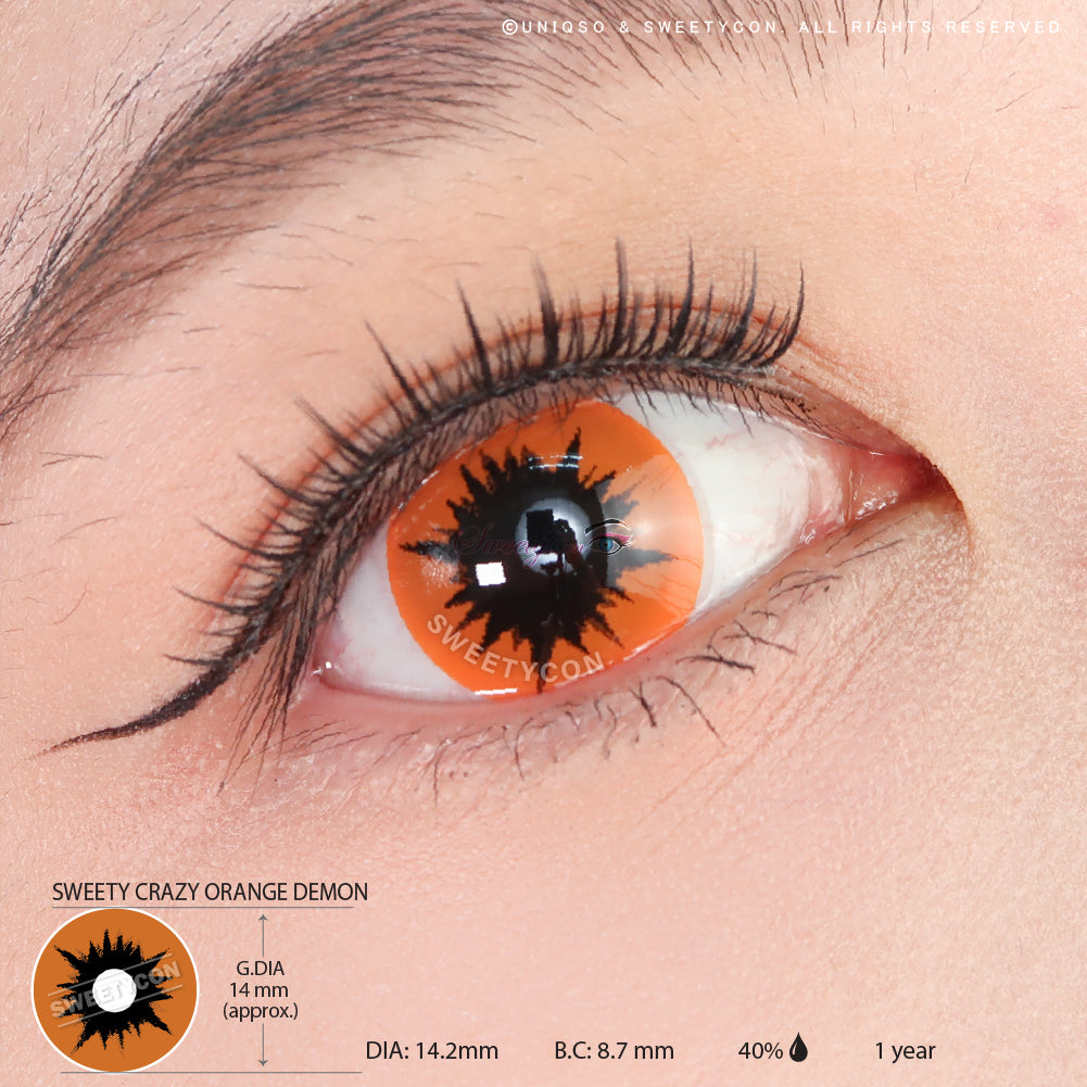 Sweety Crazy Orange Demon (1 lens/pack)-Crazy Contacts-UNIQSO EU