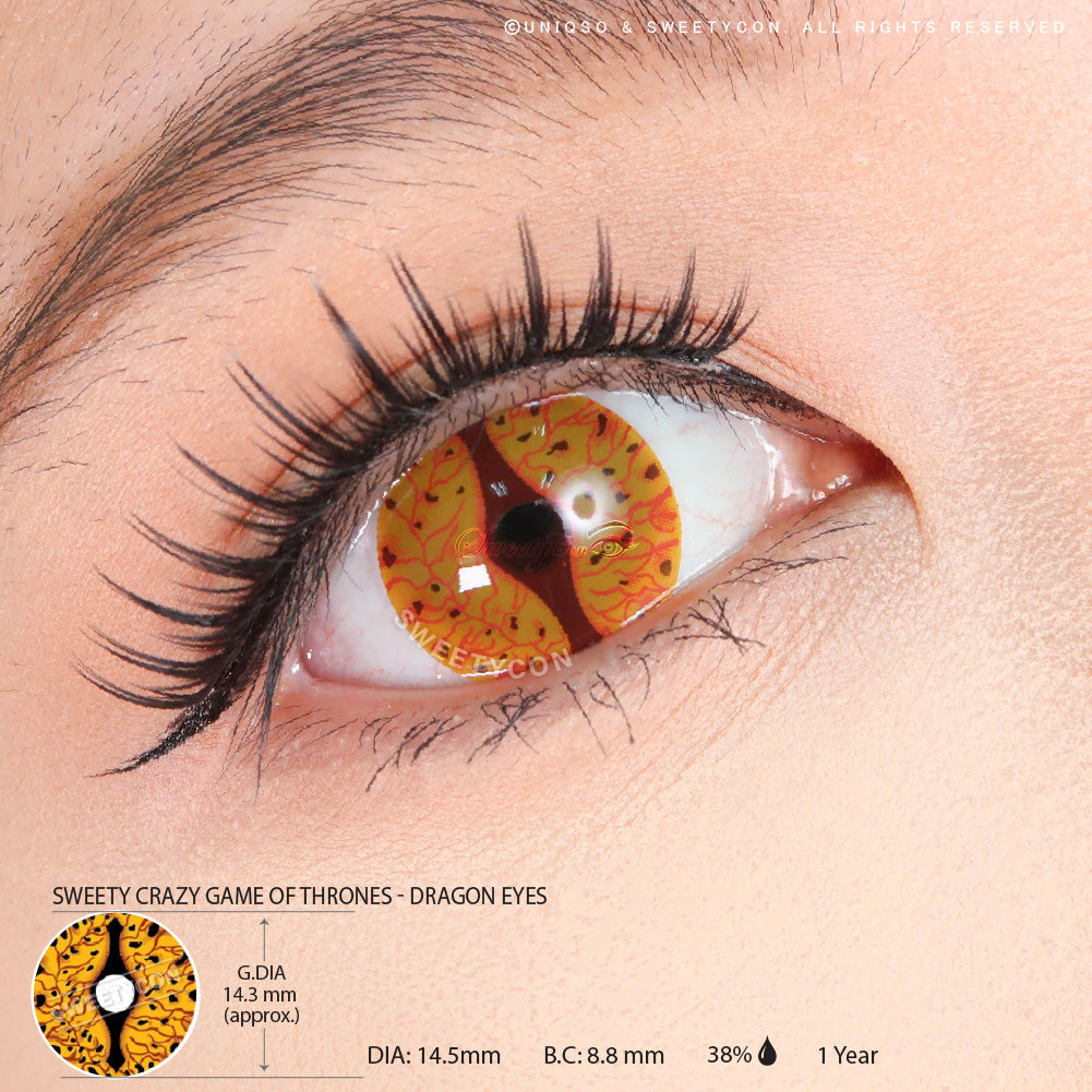 Sweety Crazy Orange Dragon Eyes (1 lens/pack)-Crazy Contacts-UNIQSO EU