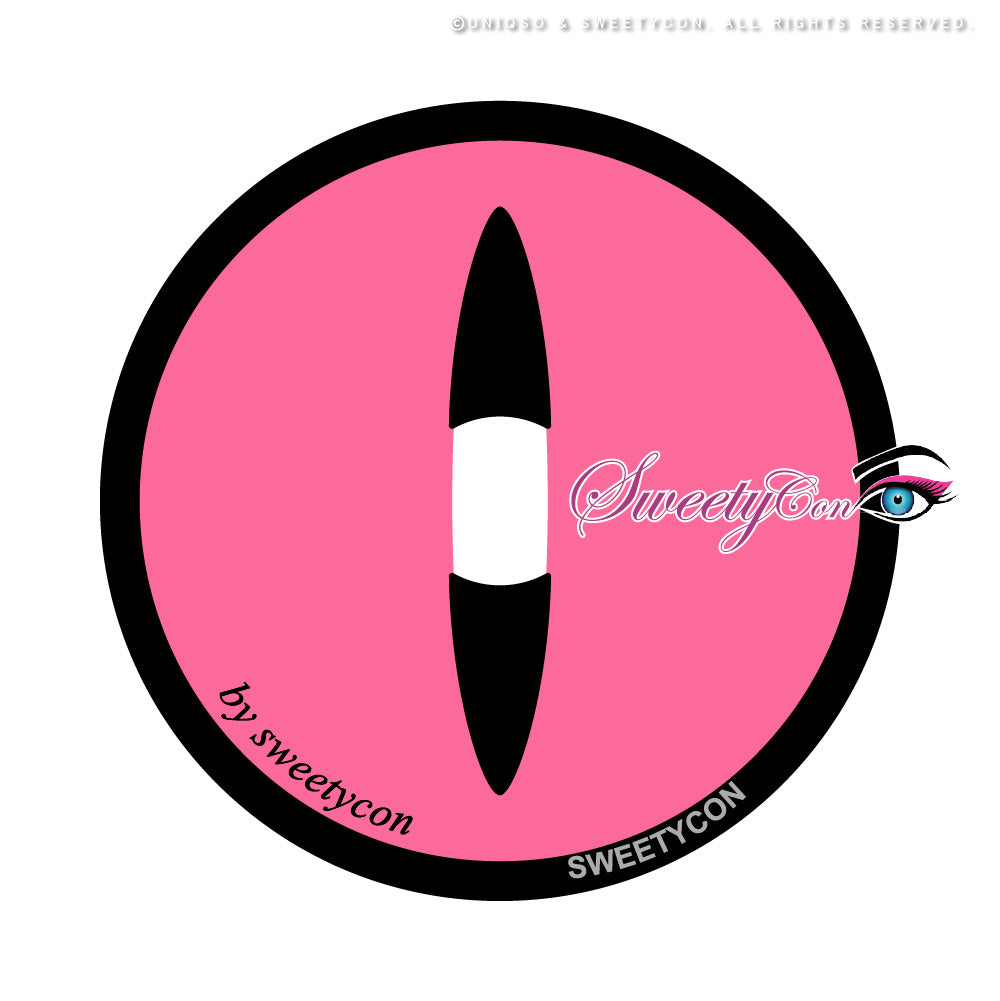 Sweety Crazy Pink Demon Eye / Cat Eye (1 lens/pack)-Crazy Contacts-UNIQSO EU