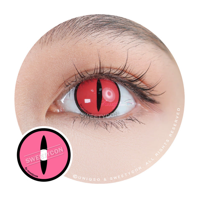 Sweety Crazy Pink Demon Eye / Cat Eye (1 lens/pack)-Crazy Contacts-UNIQSO EU