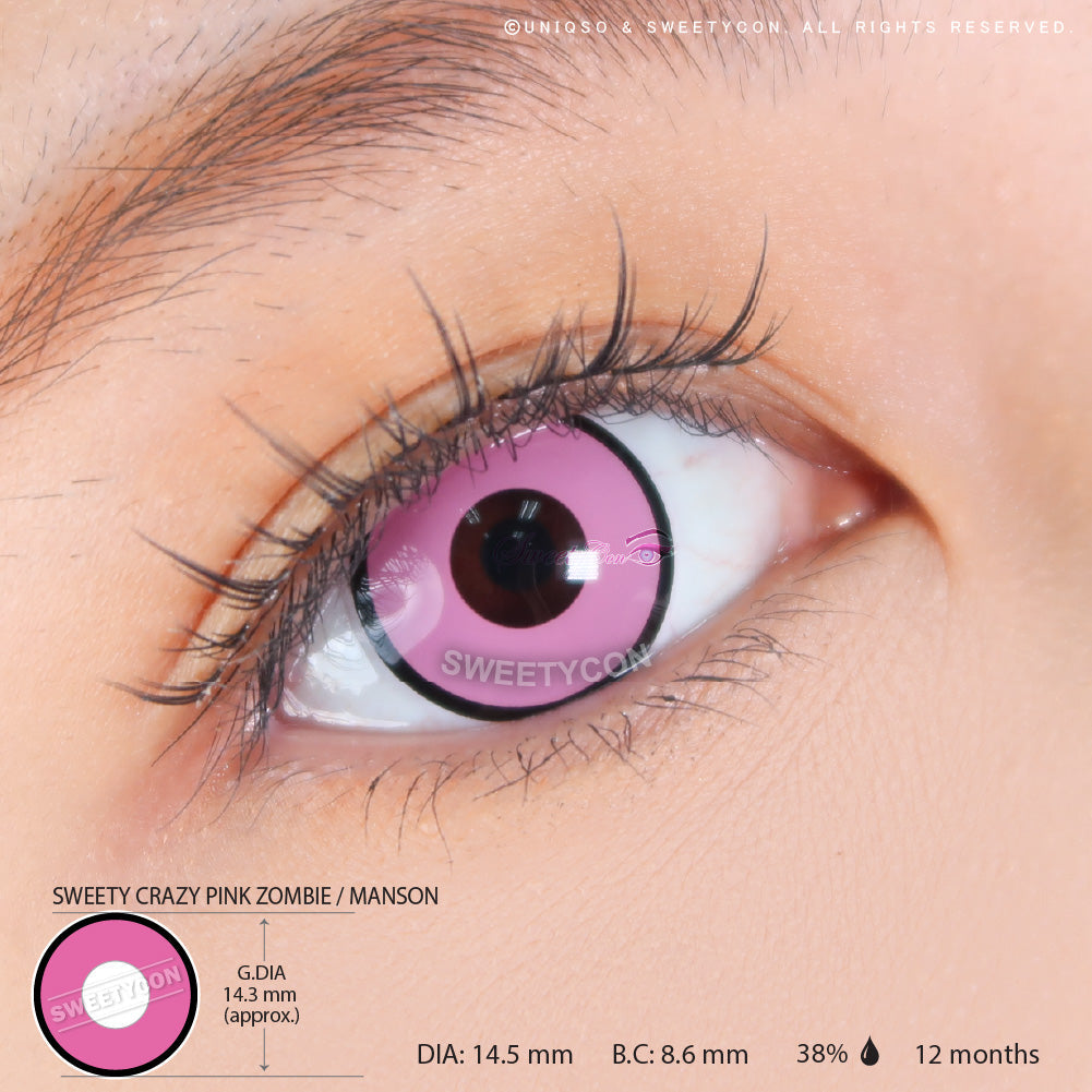 Sweety Crazy Pink Zombie / Manson (1 lens/pack)-Crazy Contacts-UNIQSO EU