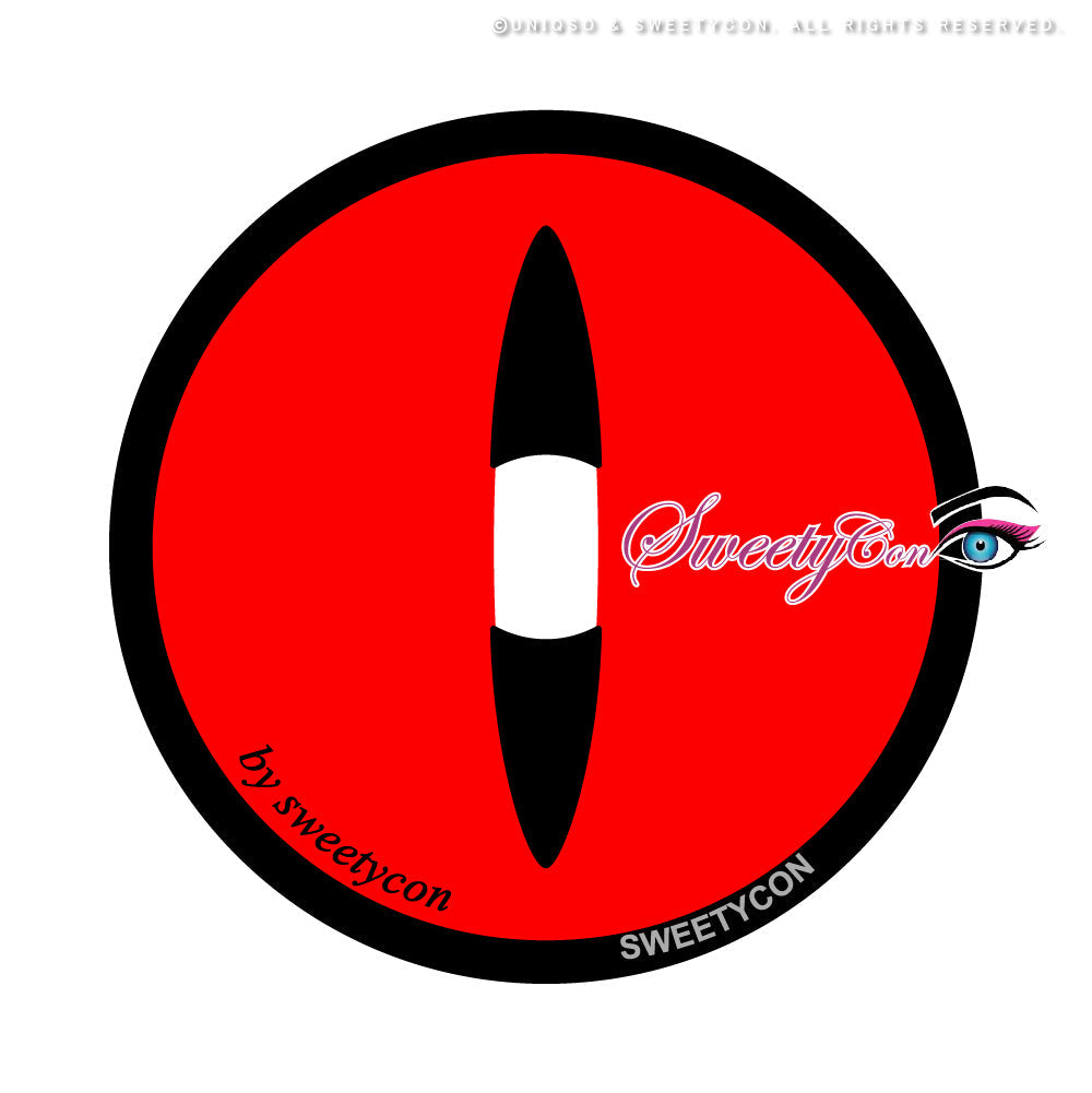 Sweety Crazy Red Demon Eye / Cat Eye (1 lens/pack)-Crazy Contacts-UNIQSO EU