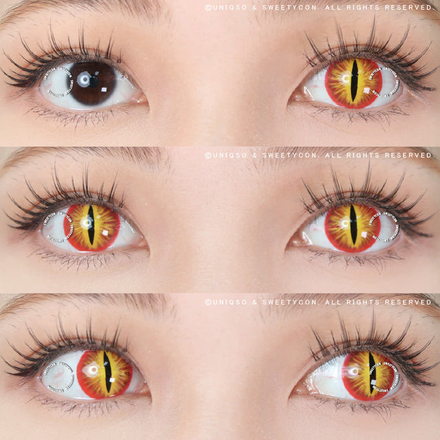 Sweety Crazy Red Demon Eye / Cat Eye (New) (1 lens/pack)-Crazy Contacts-UNIQSO EU