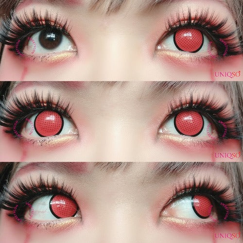 Sweety Crazy Red Mesh/Screen with Black Rim (1 lens/pack)-Crazy Contacts-UNIQSO EU