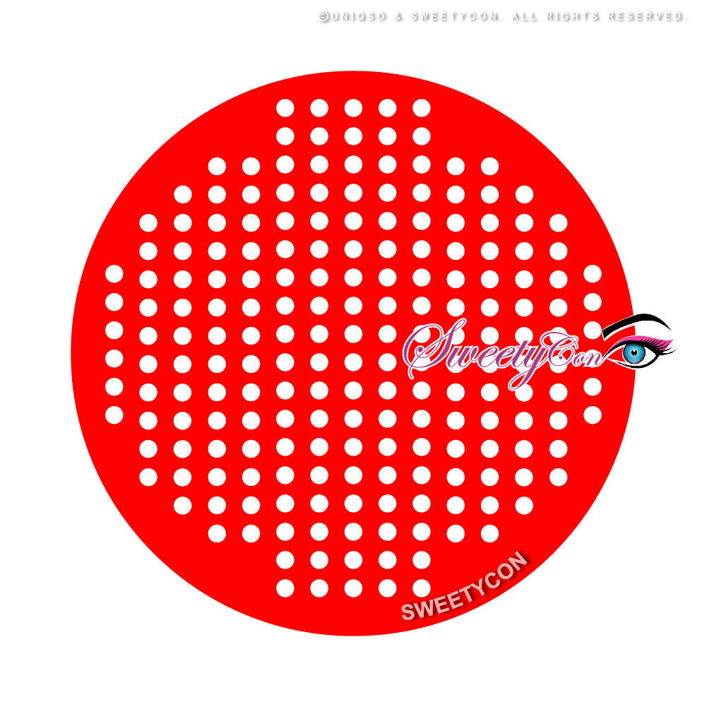 Sweety Crazy Red Screen/ Mesh II (1 lens/pack)-Crazy Contacts-UNIQSO EU