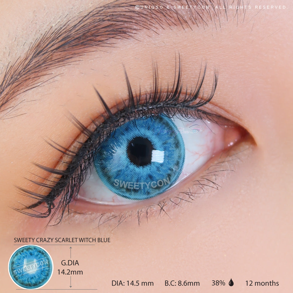 Sweety Crazy Scarlet Witch Blue (1 lens/pack)-Crazy Contacts-UNIQSO EU