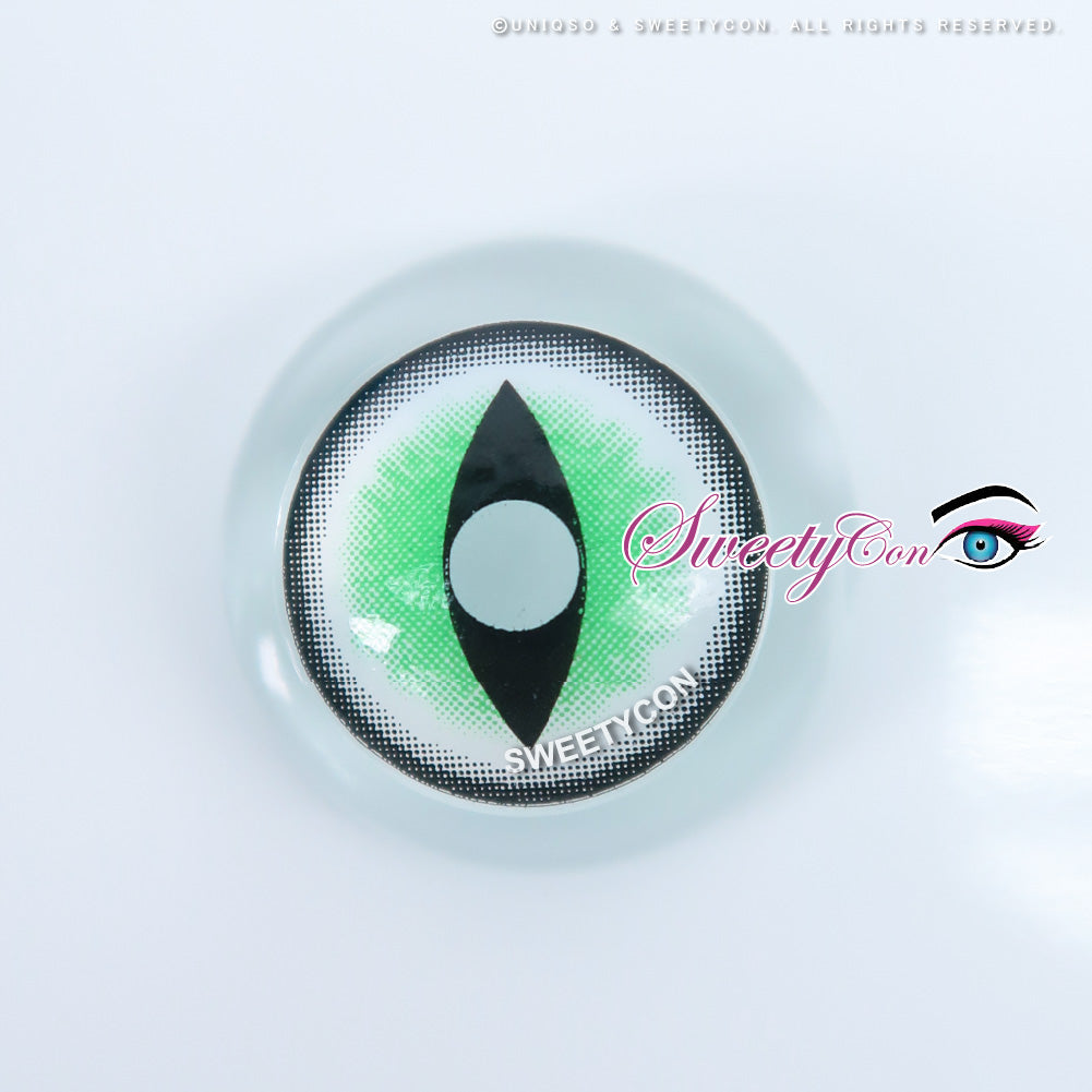Sweety Crazy Sexy Cat Eye Green (1 lens/pack)-Crazy Contacts-UNIQSO EU