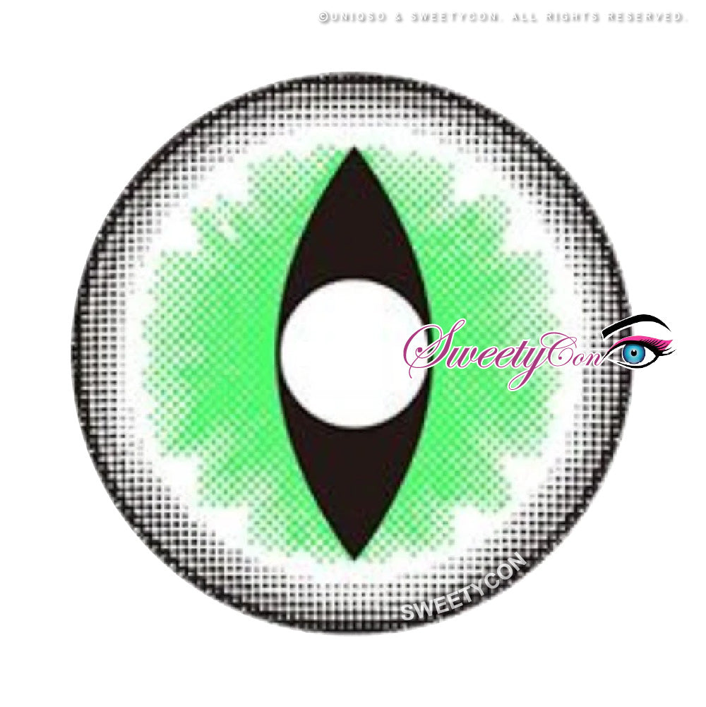 Sweety Crazy Sexy Cat Eye Green (1 lens/pack)-Crazy Contacts-UNIQSO EU