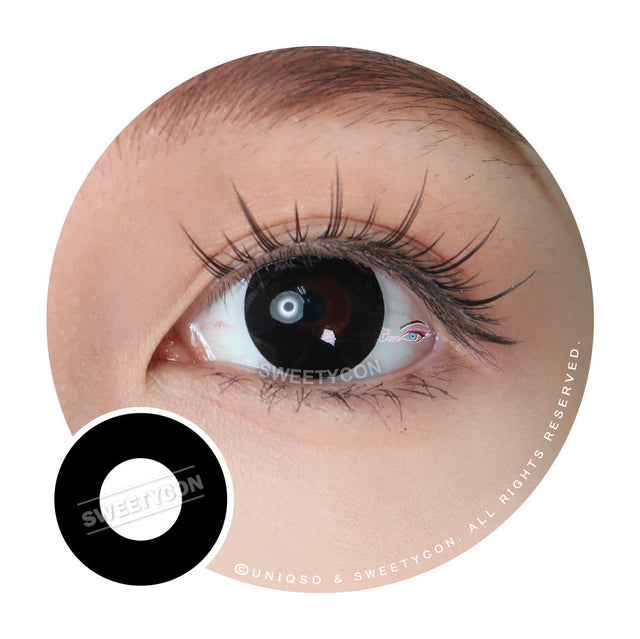Sweety Crazy Solid Black (1 lens/pack)-Crazy Contacts-UNIQSO EU