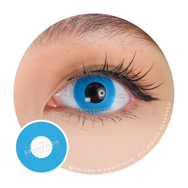 Sweety Crazy Solid Blue (1 lens/pack)-Crazy Contacts-UNIQSO EU