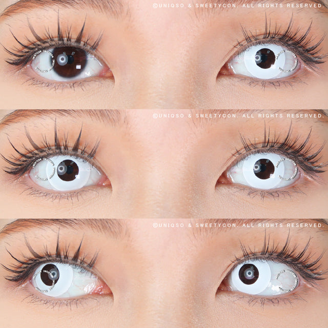 Sweety Crazy Solid White/Whiteout - 1 Day Disposable (1 lens/pack)-Crazy Contacts-UNIQSO EU
