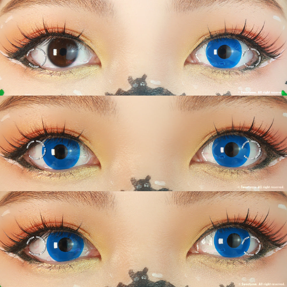 Sweety Crazy UV Glow Blue (1 lens/pack)-UV Contacts-UNIQSO EU