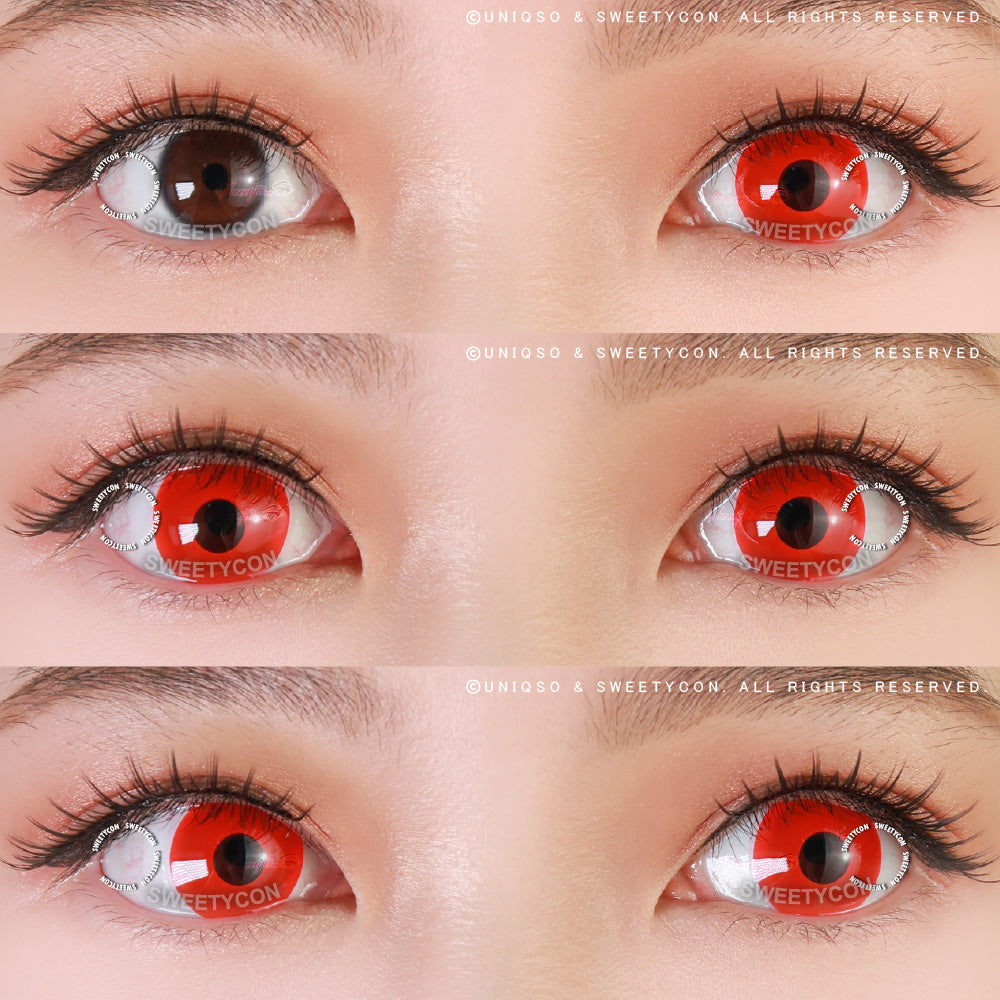 Sweety Crazy UV Glow Red (1 lens/pack)-UV Contacts-UNIQSO EU